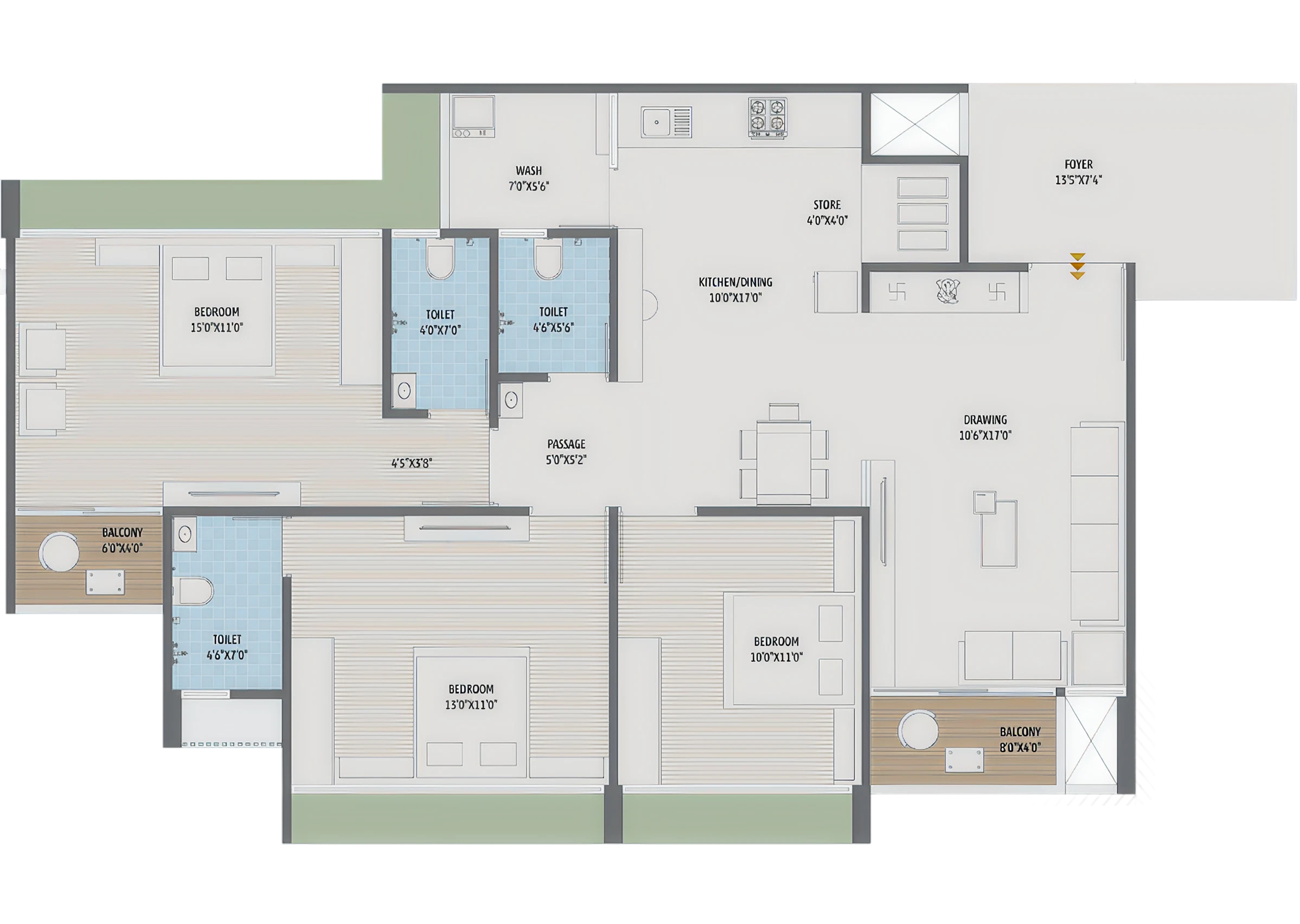 3BHK Plan